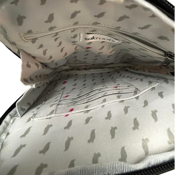 Sakroots Artist Circle Coated Canvas Elephant Printed Messenger Crossbody Bag - Picture 6 of 12